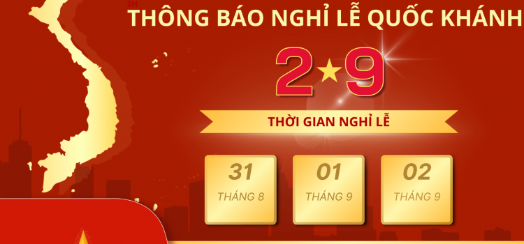 [GOLDEN LOTUS] THÔNG BÁO LỊCH NGHỈ LỄ QUỐC KHÁNH 2024