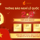 [GOLDEN LOTUS] THÔNG BÁO LỊCH NGHỈ LỄ QUỐC KHÁNH 2024