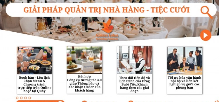 GIẢI PHÁP QUẢN TRỊ - NHÀ HÀNG/TIỆC CƯỚI